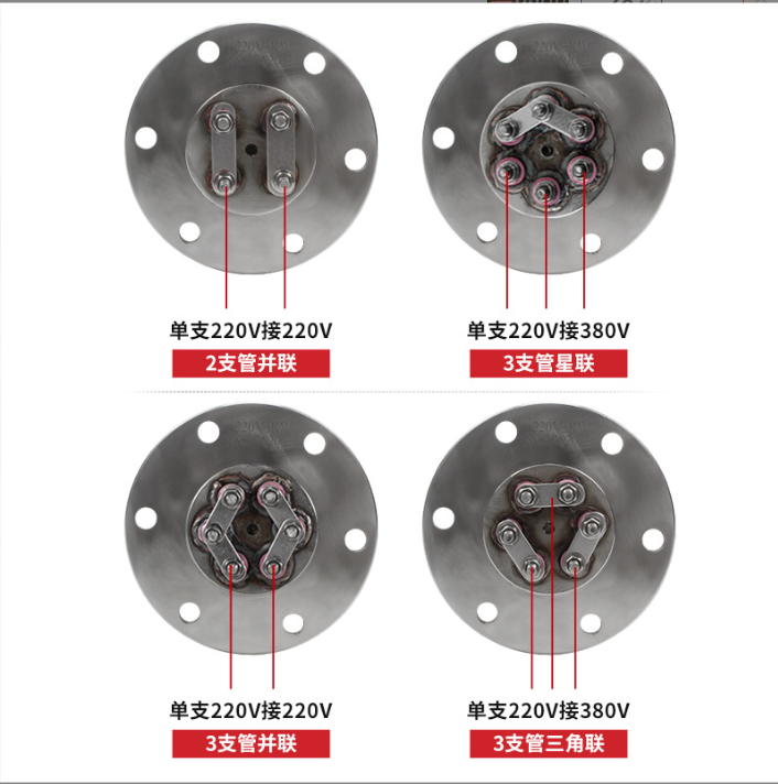 115 stainless steel high-power explosion-proof industrial flange heating tube water tank boiler heat conduction oil heating tube 380V13.png