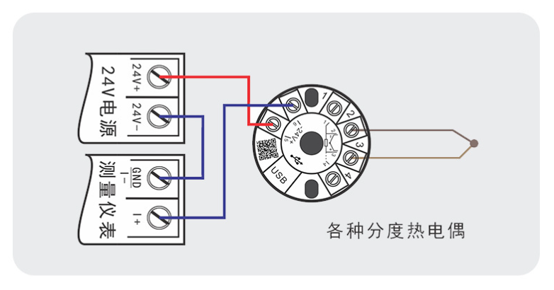 Integrated temperature transmitter module Intelligent PT100 thermoresistance thermocouple K-type output 4-20mA sensor (5).png